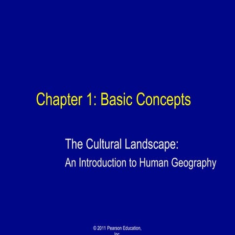 The Cultural Landscape - Chapter 1: Basic Concepts