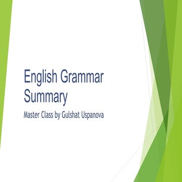 English Grammar for Beginners
