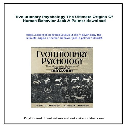 Evolutionary Psychology The Ultimate Origins Of Human Behavior Jack A ...