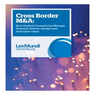 Managing Cross Border M&A