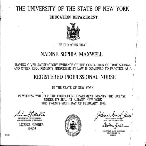 I AM OFFICIALLY A REGISTERED NURSE IN THE STATE OF visual data 6