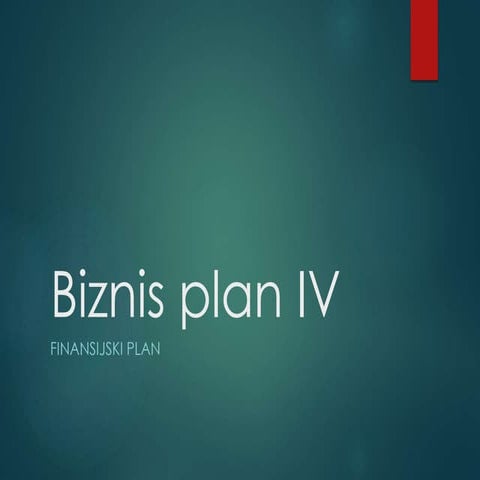 Biznis plan IV