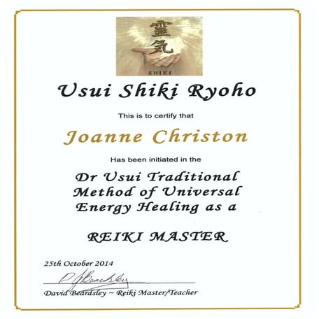 Reiki Master Certificate | PDF