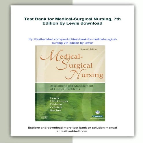 Test Bank for Medical-Surgical Nursing, 7th Edition by Lewis