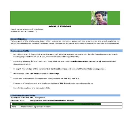 ankur resume