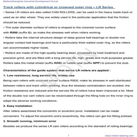 Linear guide roller bearing | PDF