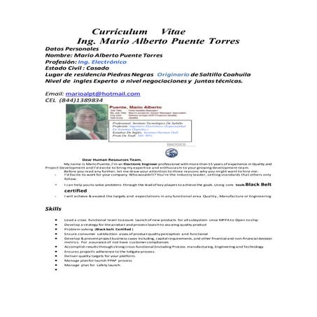 MARIO PUENTE CURRICULUM 1 2016