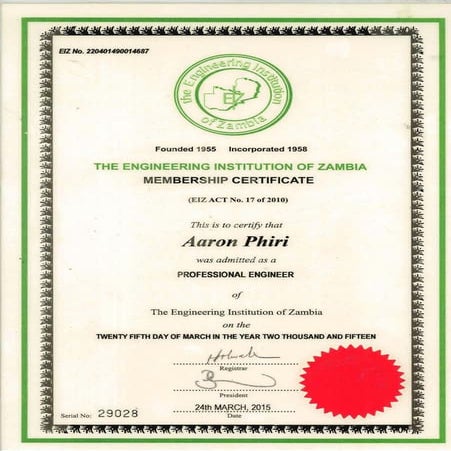 EIZ, ERB Certificates