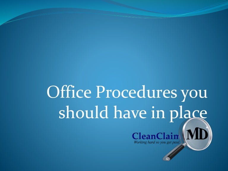 front office procedures