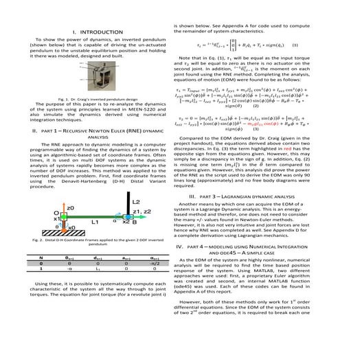 Simulation of Double Pendulum | PDF