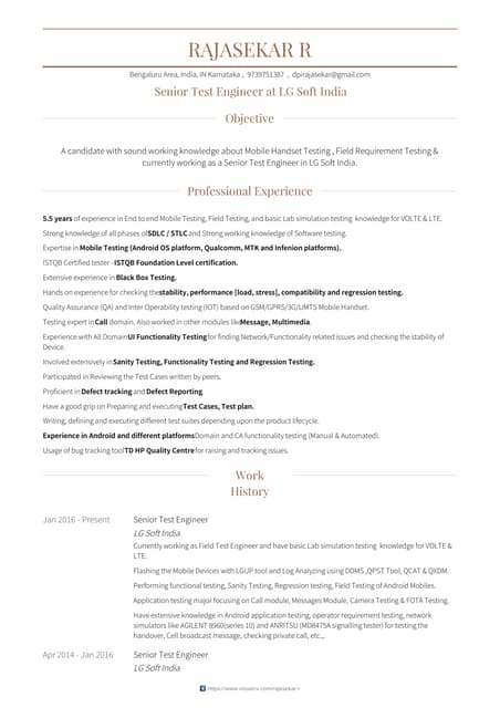 Rajasekar R_resume_Mobile Testing