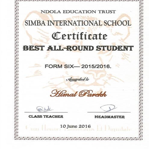 SCHOOL CERTIFICATE FRONT | PDF