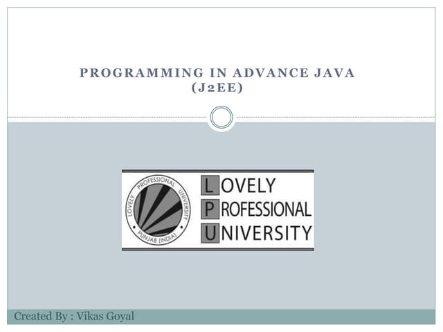 Project Presentation on Advance Java