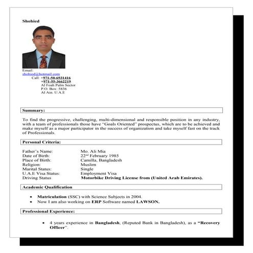 ASAD ULLAH CV | DOCX
