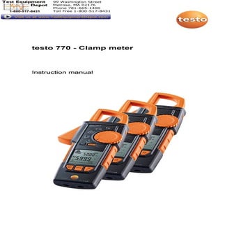 Hướng dẫn sử dụng Testo 770