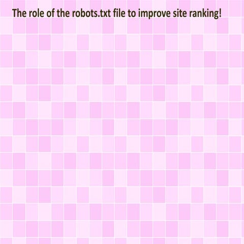 The role of the robots.txt file to improve site ranking!