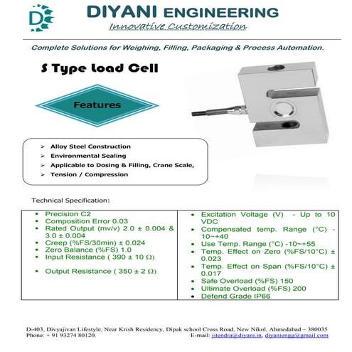 Diyani Loadcell S type