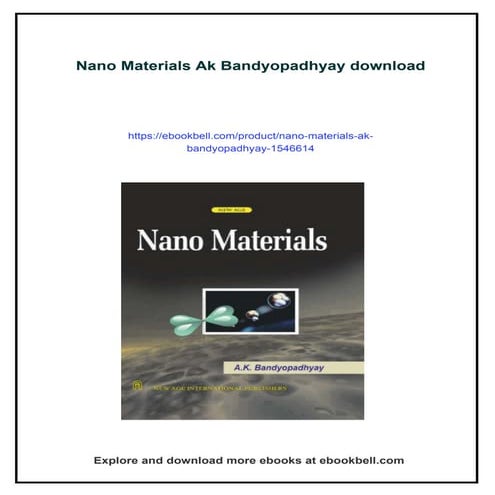 Download full ebook of Nano Materials Ak Bandyopadhyay instant download pdf