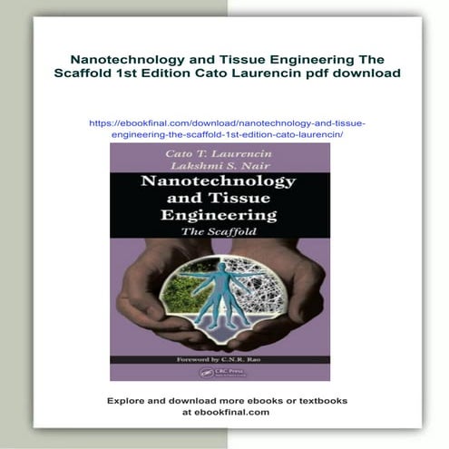 Nanotechnology and Tissue Engineering The Scaffold 1st Edition Cato ...