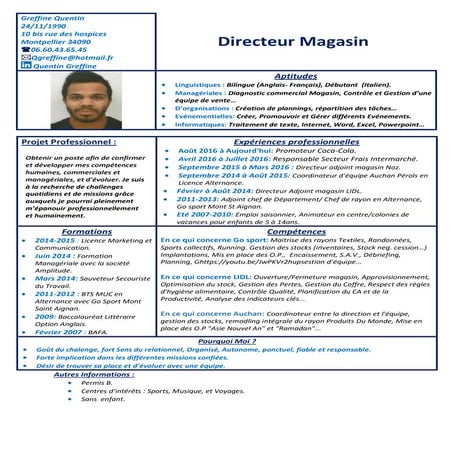 CV Directeur