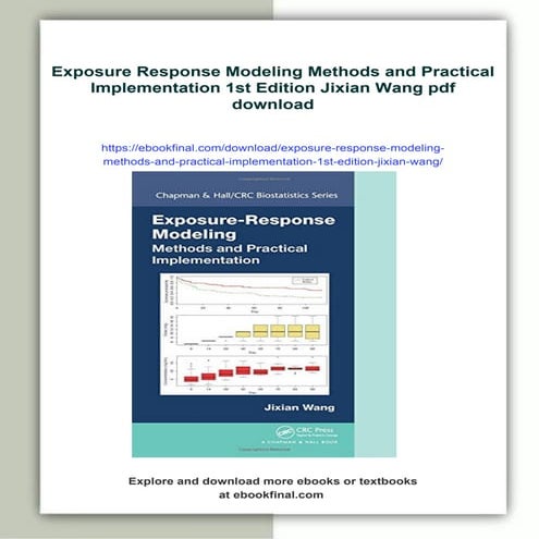Exposure Response Modeling Methods and Practical Implementation 1st Edition J...