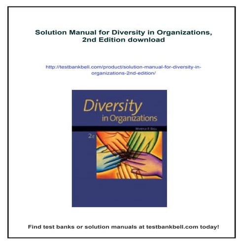 Solution Manual for Diversity in Organizations, 2nd Edition
