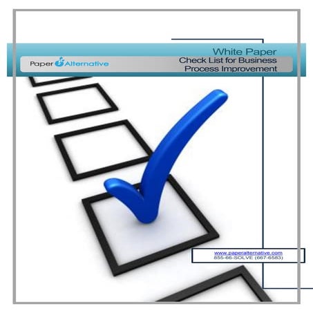 White Paper - Checklist for Business Process Improvement