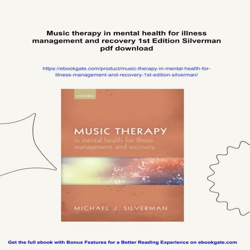 Music therapy in mental health for illness management and recovery 1st ...