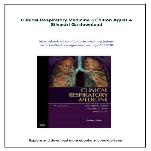 Clinical Respiratory Medicine 3 Edition Agust A Silvestri Ga | PDF