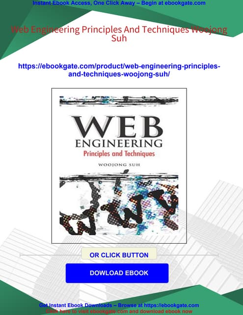 Web Engineering Principles And Techniques Woojong Suh