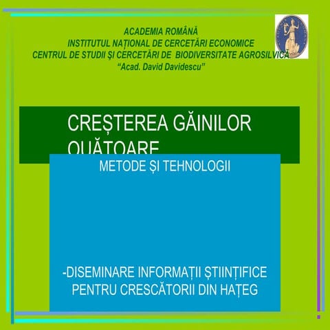 Cresterea pasarilor ouatoare