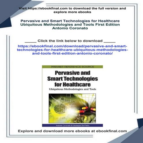 Pervasive and Smart Technologies for Healthcare Ubiquitous Methodologies and ...