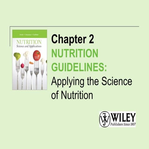 nutrition guidelines applying the science of nutrition   .ppt