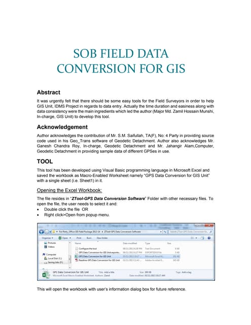 Readme-GPS Data Conversion for GIS Unit