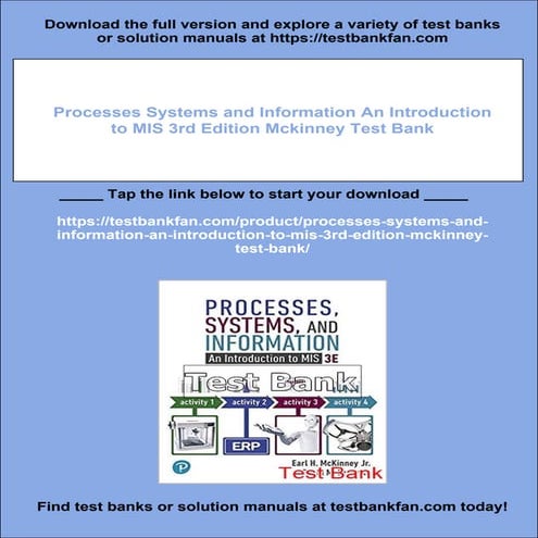 Processes Systems and Information An Introduction to MIS 3rd Edition ...