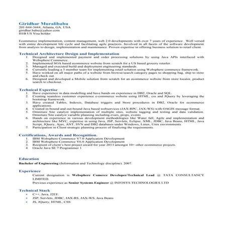 Giridhar Muralibabu Resume