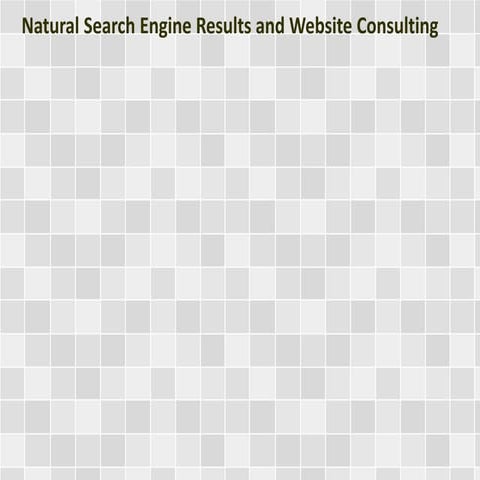 Natural Search Engine Results and Website Consulting