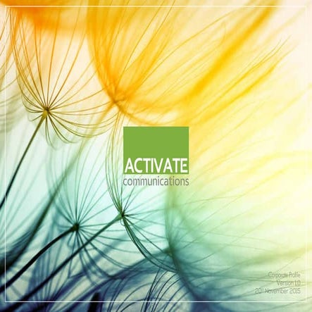 Activate company profile 2016