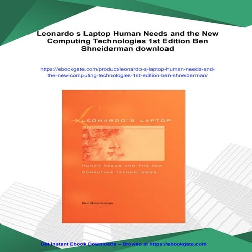 Leonardo s Laptop Human Needs and the New Computing Technologies 1st Edition ...