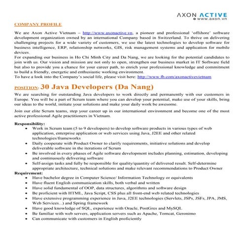 30 Java Developers - DN | PDF