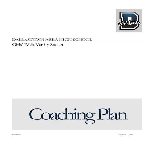 Coaching Plan | PDF