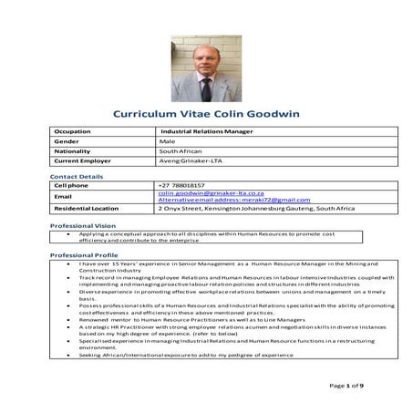 Colin Goodwin C.V. April 2016 | DOCX