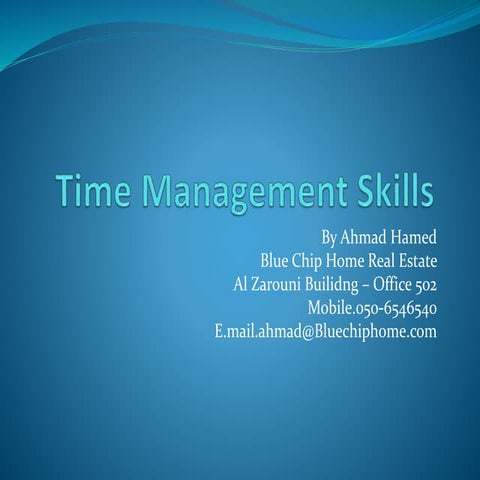 Time Management Skills