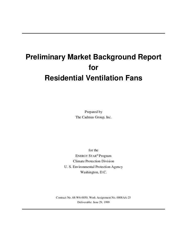 Ventilation Fan Marketing Paper