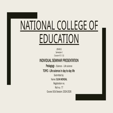 Life science in day to day life - social science