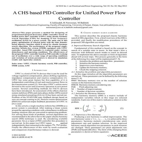 A CHS based PID Controller for Unified Power Flow Controller