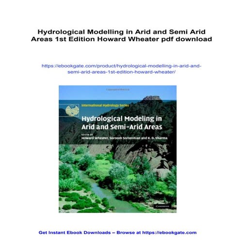 Groundwater Modelling in Arid and Semi Arid Areas 1st Edition Howard S ...