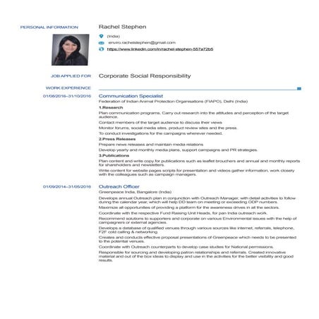 Rakhil Stephen Resume