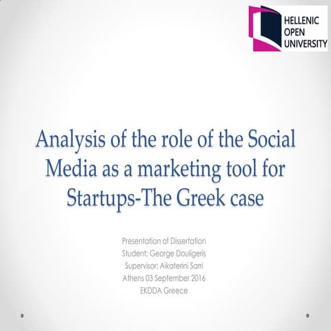 Presentation of Dissertation