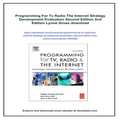 Programming For Tv Radio The Internet Strategy Development Evaluation Second ...